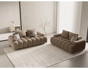 Светлокафяв кадифен диван 175 cm Linz – Cosmopolitan Design