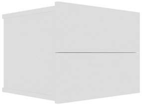 801053 vidaXL Нощно шкафче, бяло, 40x30x30 см, инженерно дърво