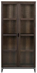 Кафява витрина от масивен дъб 95x195 cm Everett – Rowico