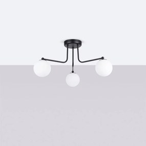 Черно-бяло осветително тяло за таван Beam – Sollux