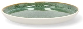 Бяла/зелена десертна глинена чиния ø 21 cm Gastro White/Green – Bitz