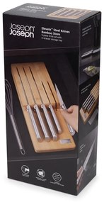 Комплект ножове с поставка 5 бр. от неръждаема стомана Elevate Bamboo – Joseph Joseph