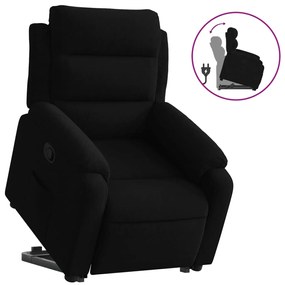 3205098 vidaXL Изправящ наклоняем стол, черен, кадифе