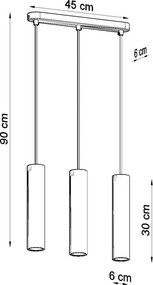 Сиво бетонно висящо осветително тяло Fadre – Sollux