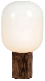 Тъмнокафява настолна лампа със стъклен абажур (височина 44 cm) Skene - Markslöjd