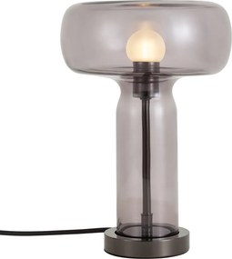 Hotel Chic Table Lamp Gunmetal with Smoke Glass - Amara