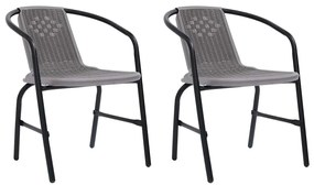 312494 vidaXL Градински столове, 2 бр, пластмасов ратан и стомана, 110 кг
