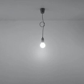 Сива висяща лампа ø 5 cm Rene - Nice Lamps