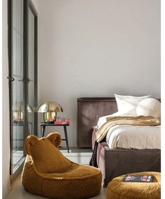 Кафяв детски пуф от букле Round – Wigiwama