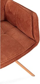 Теракотени тапицирани трапезни столове в комплект 2 бр. Keiko – Marckeric