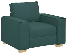 4104965 vidaXL Диван-фотьойл, тъмнозелен, 60 см, плат