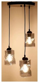 Черно висящо осветително тяло със стъклен абажур Felis - Candellux Lighting