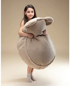 Светлокафяв детски пуф от букле Bear – Wigiwama