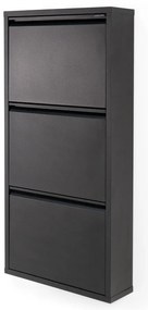 Черна метална накланяща се стойка за обувки 50x103x15 cm Billy – Spinder Design