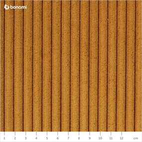 Сгъваем/с място за съхранение ъглов диван от рипсено кадифе в цвят горчица Voltaire – Bobochic Paris