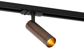 Модерен прожектор тъмно бронз за 1-фазна релсова система 35 мм - Iconic Jeana Luxe