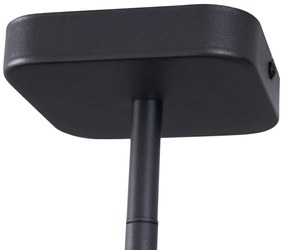 Модерен таванен прожектор черен кръгъл GU10 35mm въртящ се и накланящ се - Kate