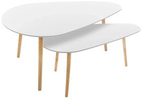 Холна маса atmosphera Mileo, 88x98 cm, 2 бр - Бял