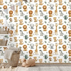 Самозалепващ тапет – Сладки сафари животинки
