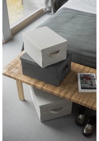 Бежова текстилна кутия за съхранение с капак 35x19x26 cm Soft Storage – Bigso Box of Sweden