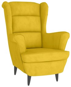 324066 vidaXL Фотьойл, горчица, кадифе