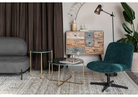 Зелена масичка за кафе с мраморен плот Timpa - White Label