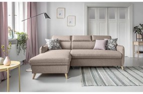 Бежов ъглов разтегателен диван, ляв ъгъл Sweet Harmony - Miuform