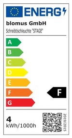 Сива LED затъмняваща се подова лампа (височина 130 cm) Stage – Blomus