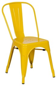 Жълти метални трапезни столове в комплект от 2 бр. – Ixia