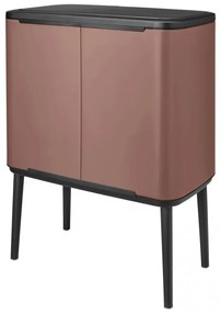 Кош за боклук Brabantia Bo Touch 1008856, 11+23 л, Плавно и безшумно отваряне, Голям отвор, Сатенено покритие, Кафяв