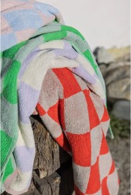 Оранжева/бежова кърпа от органичен памук от тери 50x90 cm Retro – Mette Ditmer Denmark