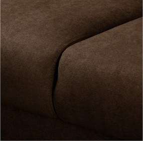Тъмнокафяв ъглов диван (ляв ъгъл) Beata - Ropez