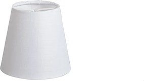 Бял ленен абажур с щипка 12 см кръгъл