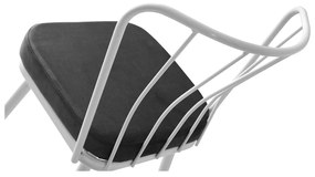 Бело-черни метални трапезни столове в комплект от 2 броя Yildiz - Kalune Design