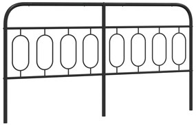 377152 vidaXL Метална табла за глава, черна, 160 см