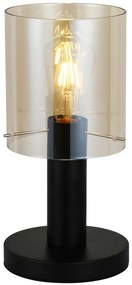 ITALUX TB-5581-1-BK+AMB - Настолна лампа SARDO 1xE27/40W/230V черен/златист