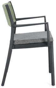 Сиви пластмасови градински столове в комплект от 4 бр. Alvin – Bizzotto