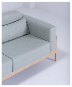 Синьо-сив диван с дъбова дървена конструкция , 180 см Fawn - Gazzda