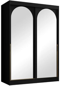 Гардероб Модин плъзгащ-черен-дължина: 150 см