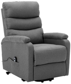 321236 vidaXL Изправящ стол, светлосив, текстил