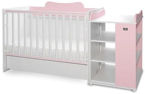 LORELLI Classic Трансформиращо се легло 82/190 см. MULTI БЯЛО/ORCHID PINK