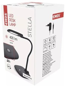 Матовочерна настолна LED лампа с възможност за димиране (височина 55 cm) Stella - EMOS