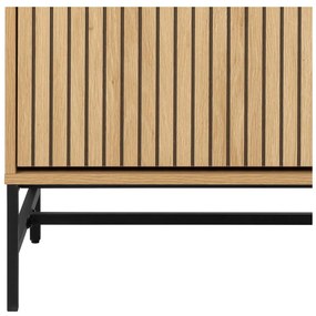 Накланяща се стойка за обувки от дъбов декор в естествен цвят 99x140x35 cm Albany – Actona