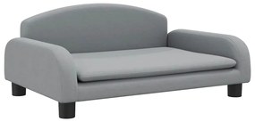 3196358 vidaXL Детски диван, светлосив, 70x45x30 см, текстил