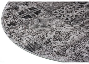 Сив миещ се кръгъл килим ø 120 cm - Vitaus