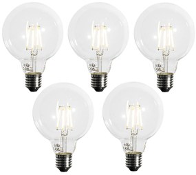 Комплект от 5 E27 димируеми LED крушки G95 5W 450 lm 3000K