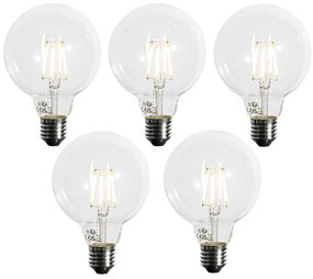 Комплект от 5 E27 димируеми LED крушки G95 5W 450LM 3000K