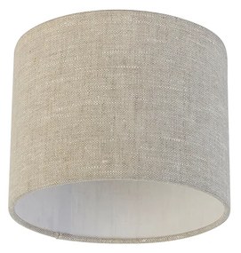 Текстилен абажур светлосив кръгъл 18/18/14