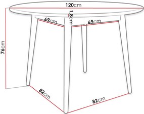 Маса Ines Fi 120-Black