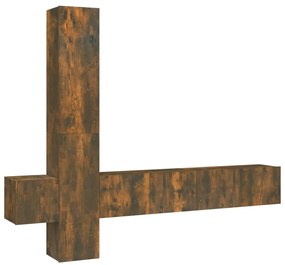 3114251 vidaXL Комплект ТВ шкафове от 5 части, опушен дъб, инженерно дърво